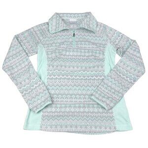 COLUMBIA 1/4 Zip Fleece Pullover Long Sleeve Size Medium